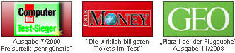 Testsieger bei Linienflüge